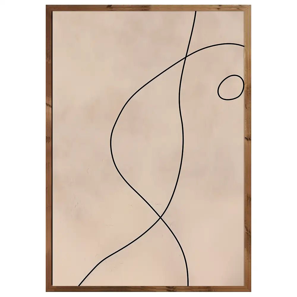 Cuadro minimalista abstracto con línea curva | Elegancia que respira - DekoArte