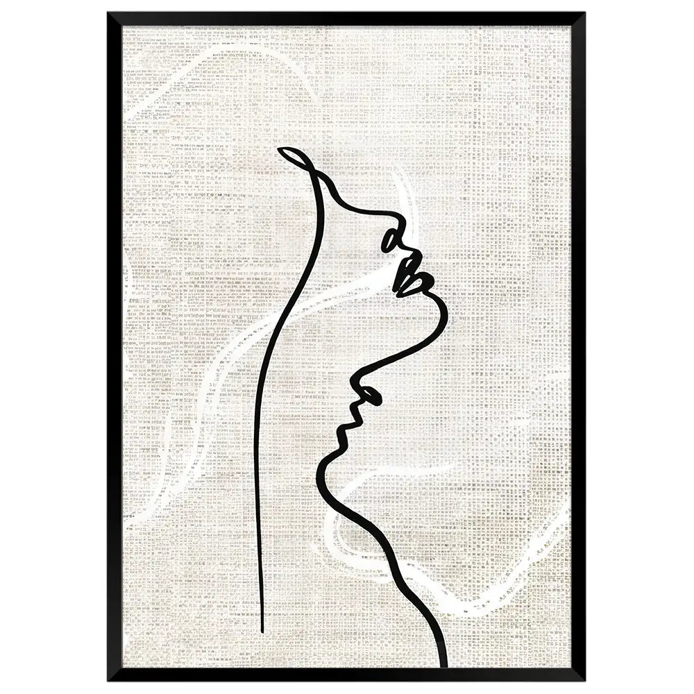 Cuadro minimalista mujer | Líneas y contornos - DekoArte