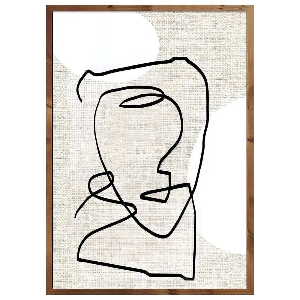 Cuadro minimalista rostro | Líneas y contornos - DekoArte