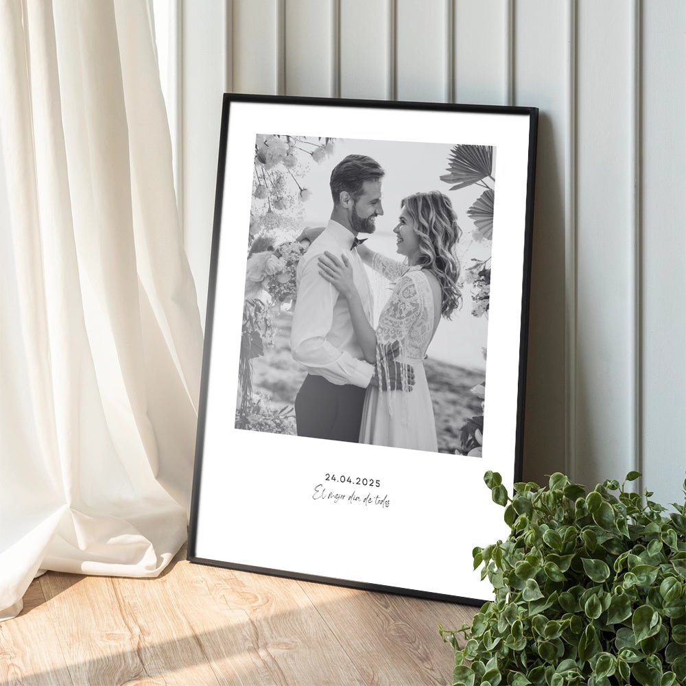 Cuadro personalizado con fecha para parejas - DekoArte