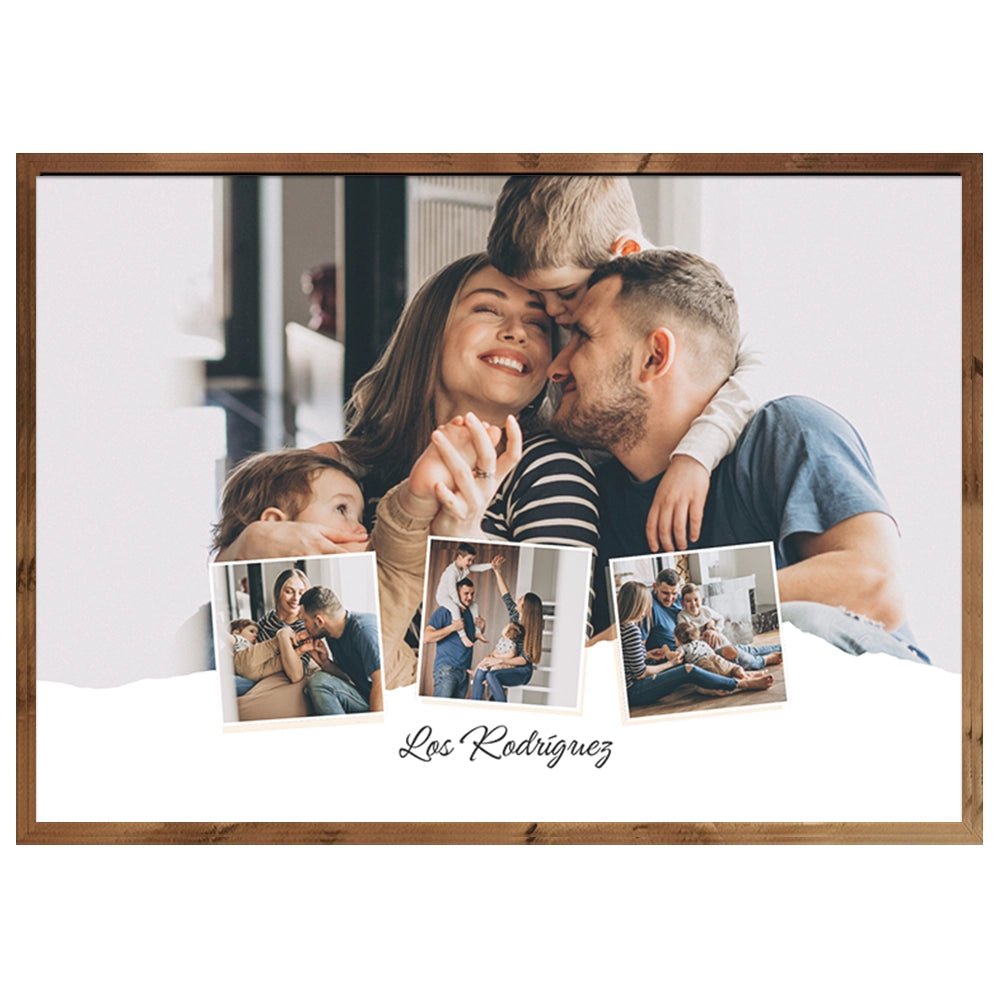 Cuadro personalizado con fotos y nombre familiar - DekoArte