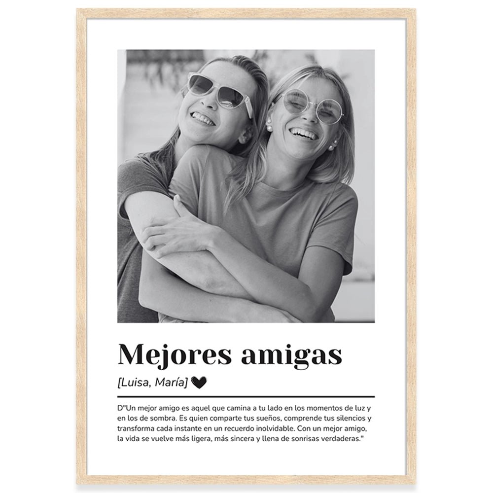 Cuadro personalizado de amistad tipo portada de periódico - DekoArte