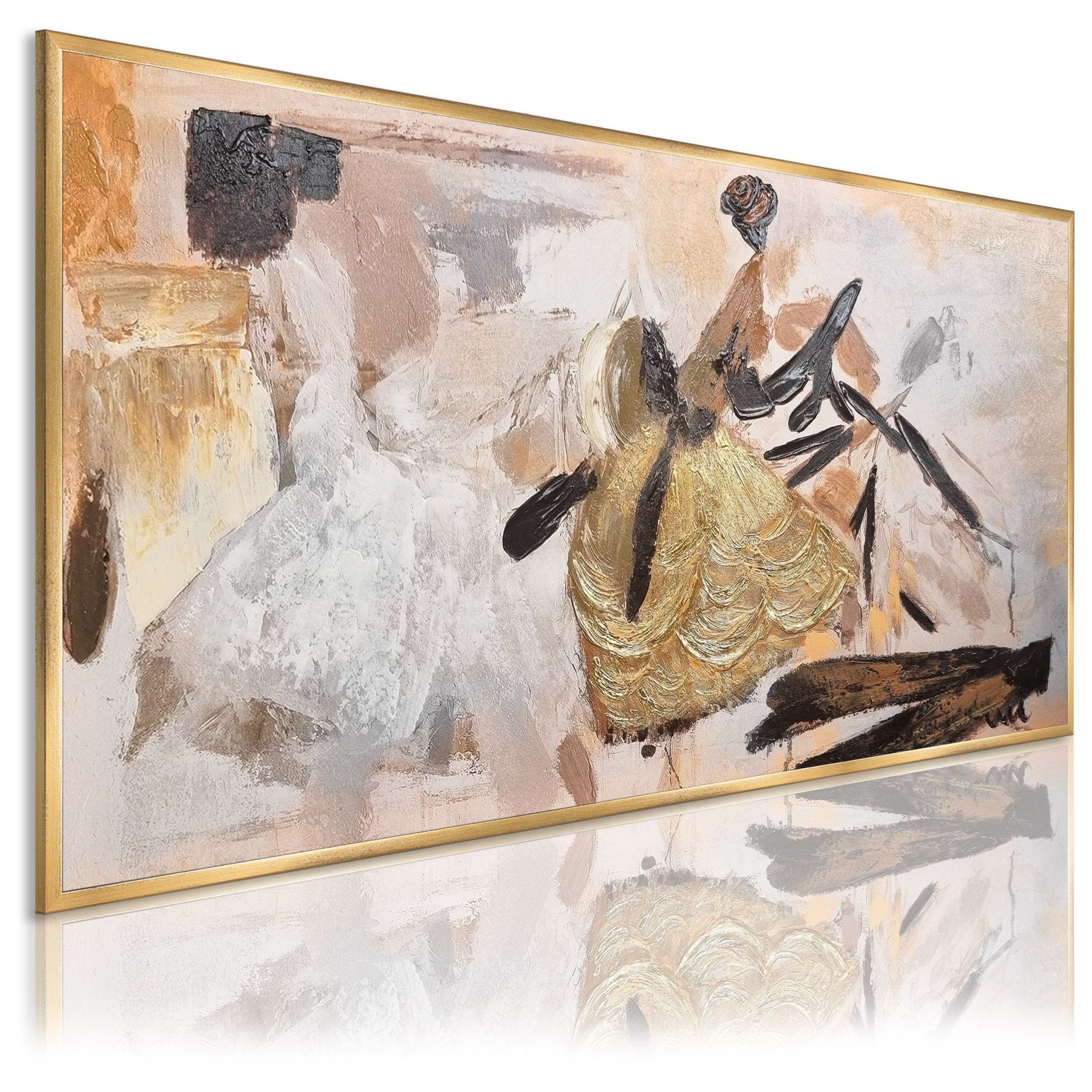 Cuadro pintado a mano bailarinas abstractas - DekoArte