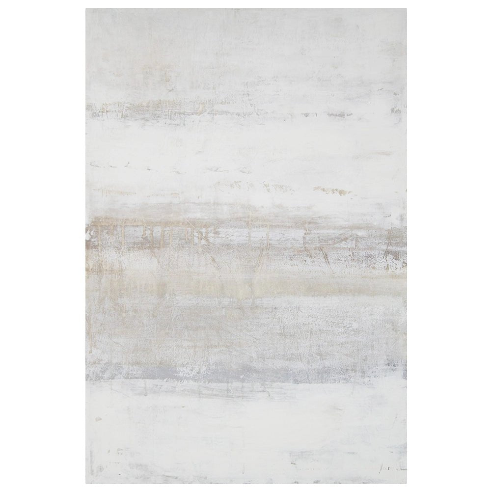 Cuadro pintado a mano en tonos grises con textura neutra - DekoArte