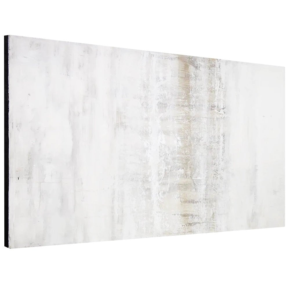 Cuadro pintado a mano en tonos grises con textura neutra - DekoArte