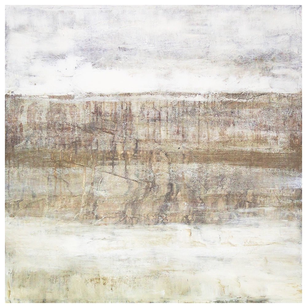 Cuadro pintado a mano en tonos grises con textura neutra - DekoArte