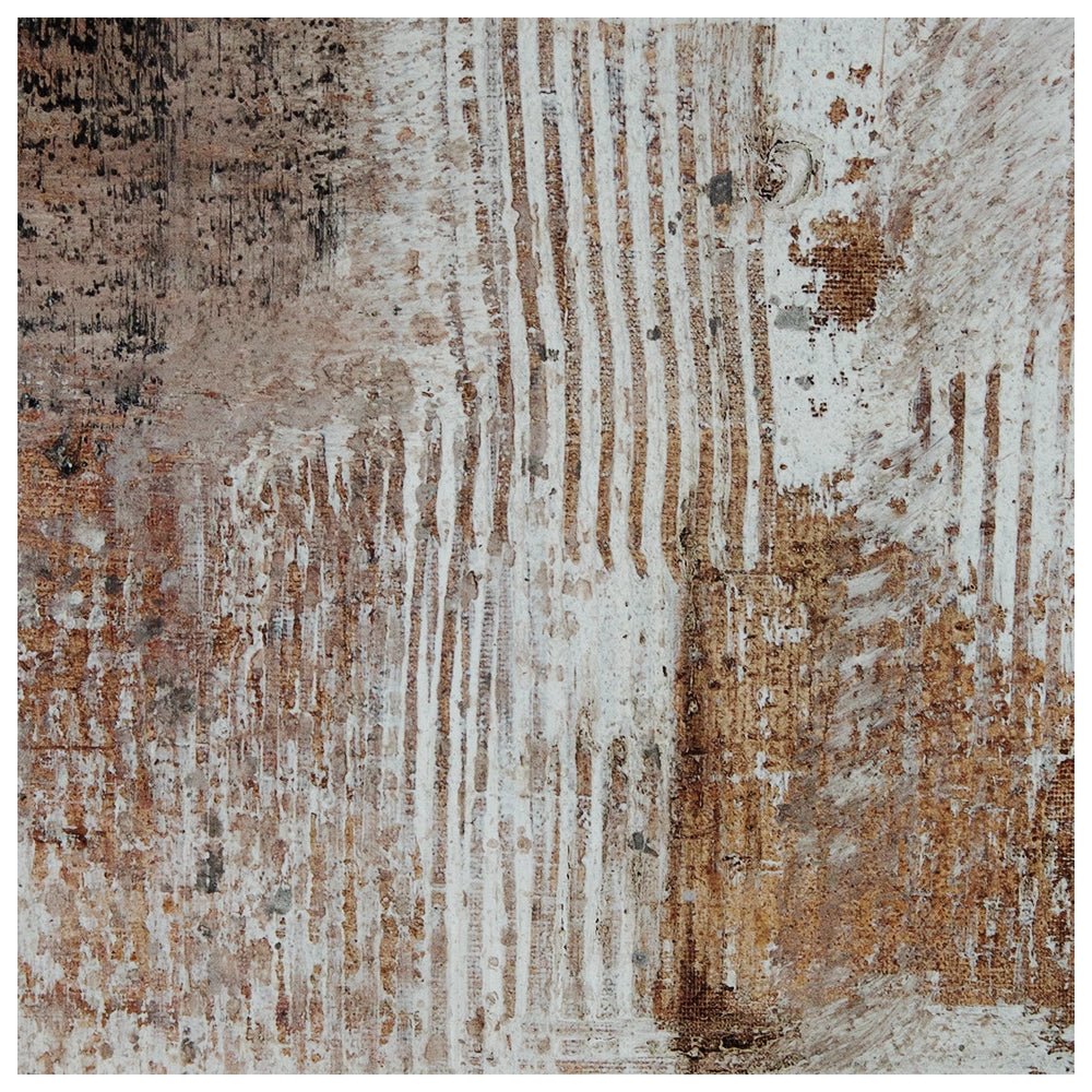 Cuadro pintado a mano en tonos tierra con textura envejecida - DekoArte