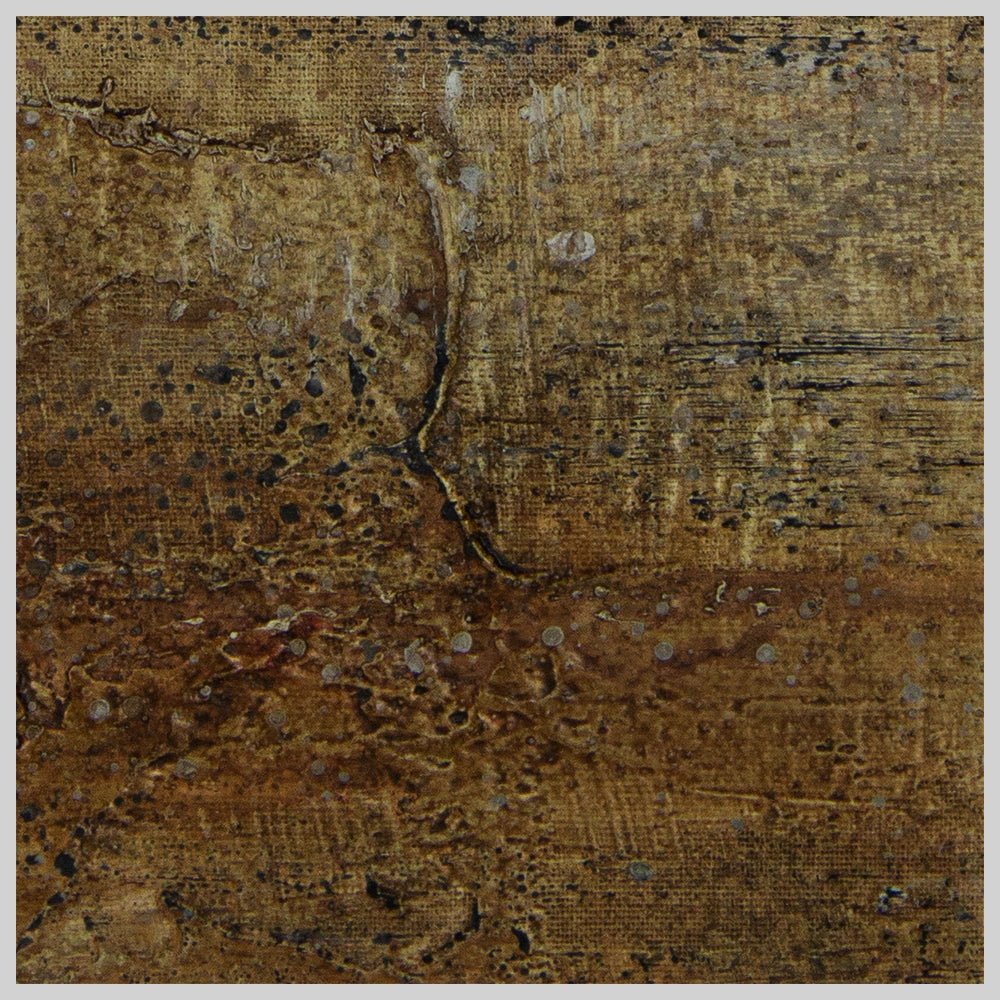 Cuadro pintado a mano en tonos tierra con textura envejecida - DekoArte