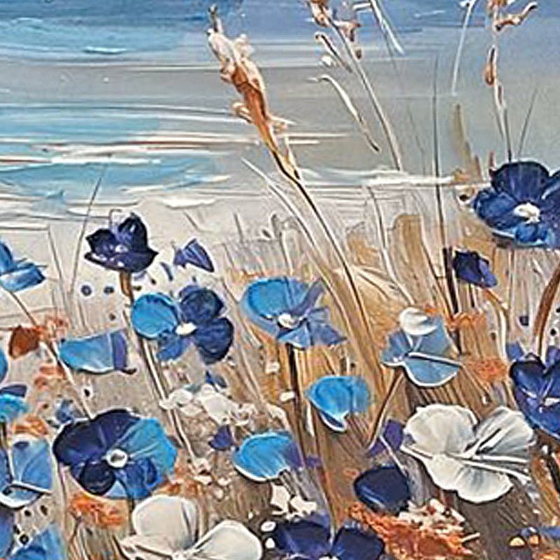 Cuadro pintado a mano mar de flores - DekoArte