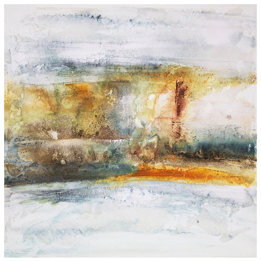 Cuadro pintado a mano original con textura en tonos oxidados - DekoArte