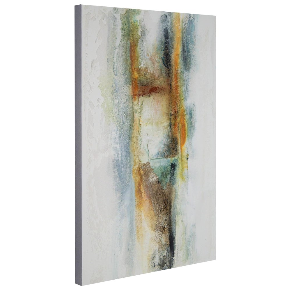 Cuadro pintado a mano original con textura en tonos oxidados - DekoArte