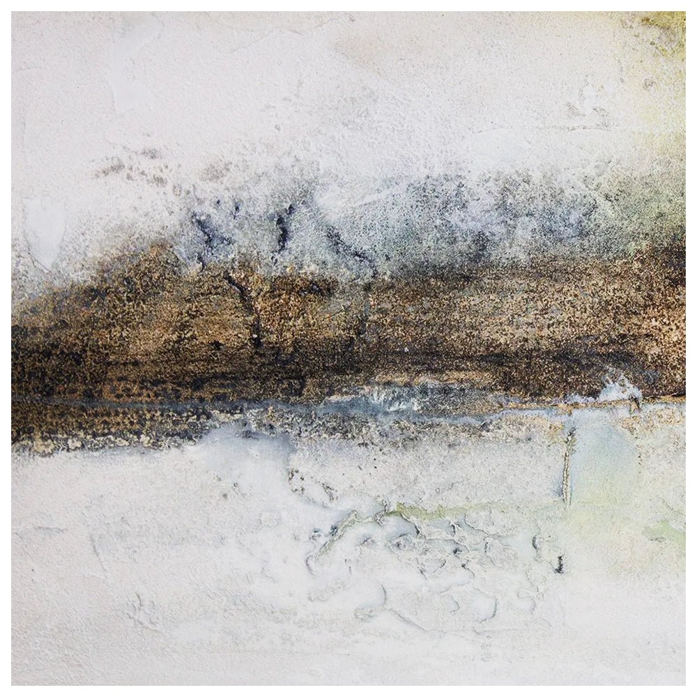 Cuadro pintado a mano original con textura en tonos oxidados - DekoArte