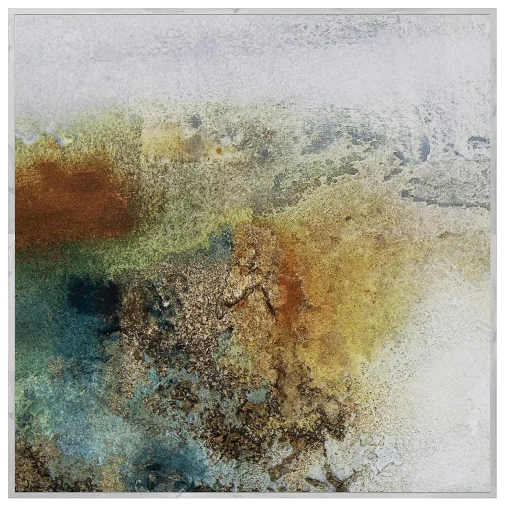 Cuadro pintado a mano original con textura en tonos oxidados - DekoArte