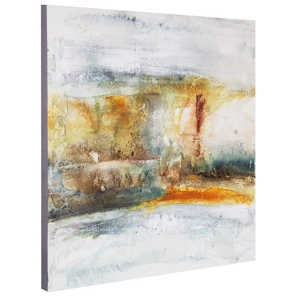 Cuadro pintado a mano original con textura en tonos oxidados - DekoArte