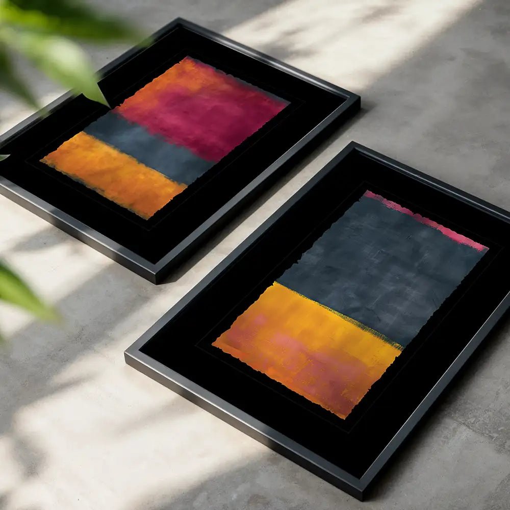 Cuadro pintura abstracta con paspartú - DekoArte