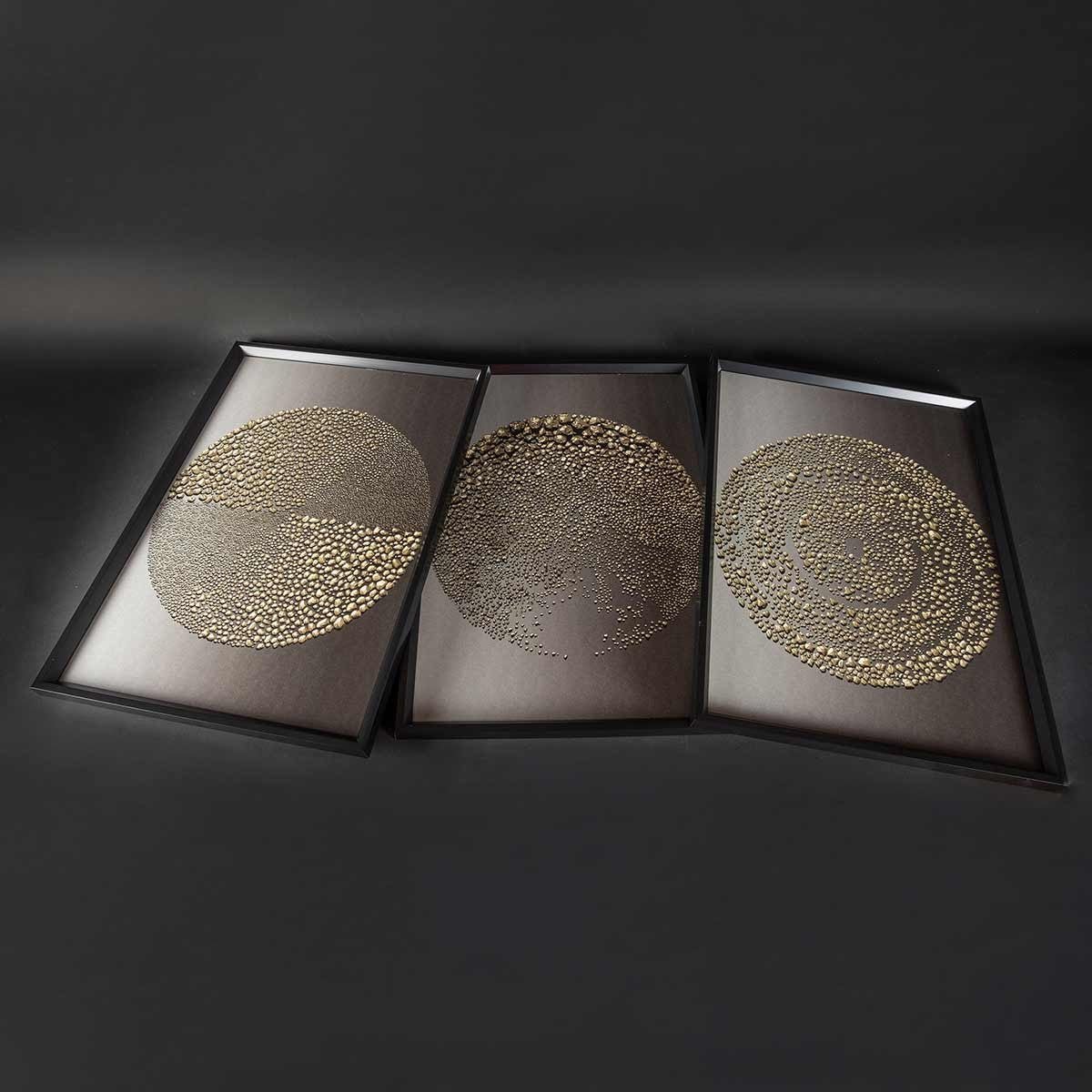 Cuadro Tríptico con Marco Negro - DekoArte