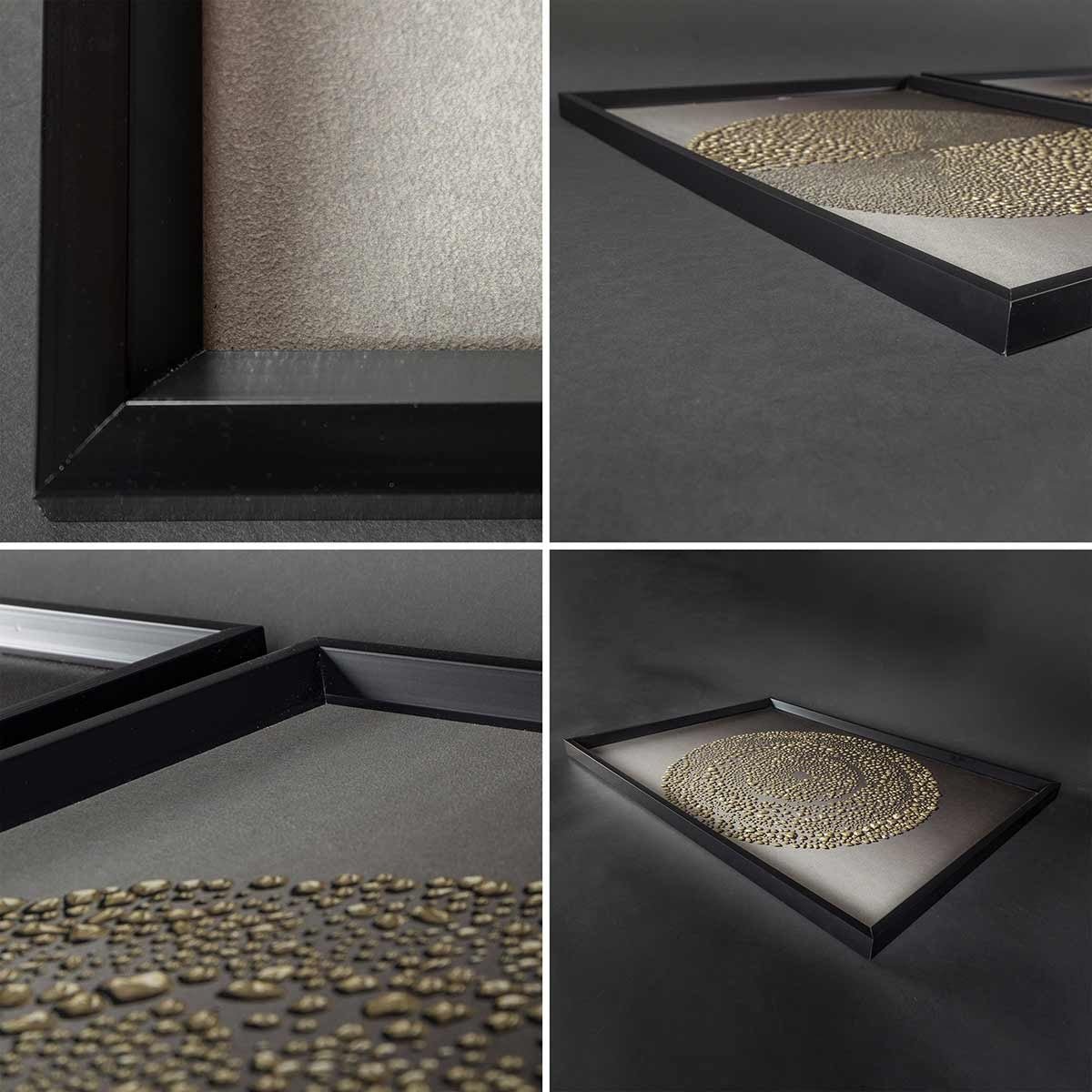 Cuadro Tríptico con Marco Negro - DekoArte