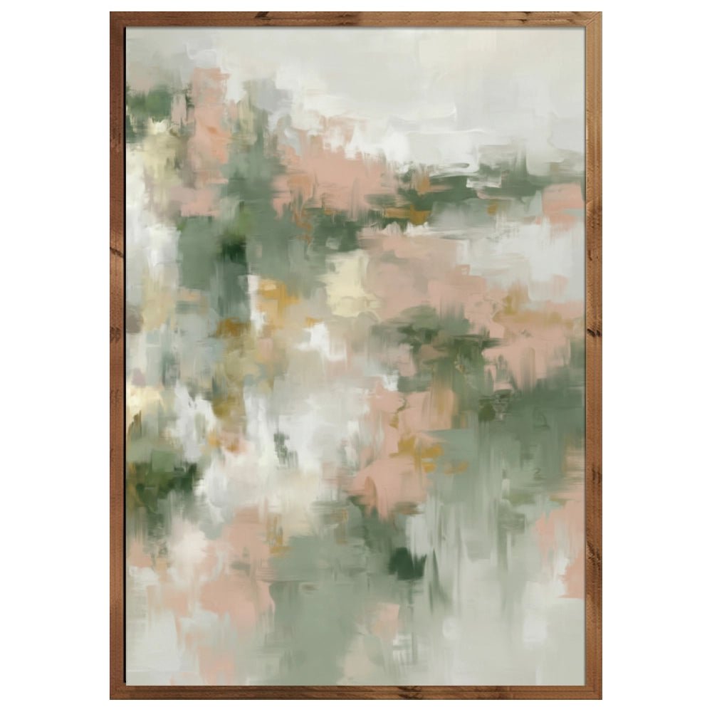 Cuadro verde abstracto de estilo moderno - DekoArte