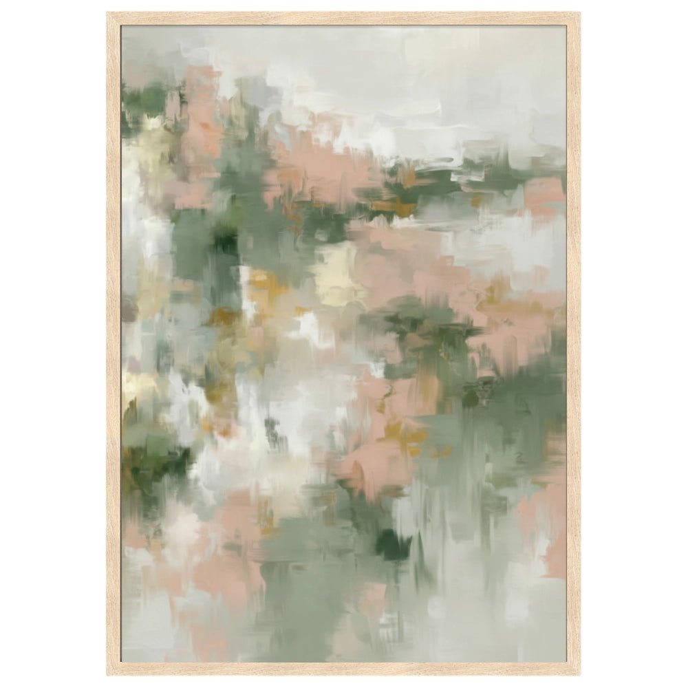 Cuadro verde abstracto de estilo moderno - DekoArte