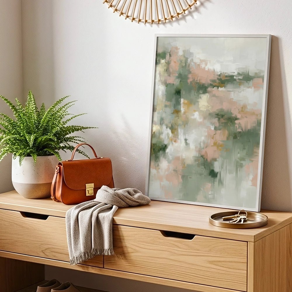 Cuadro verde abstracto de estilo moderno - DekoArte