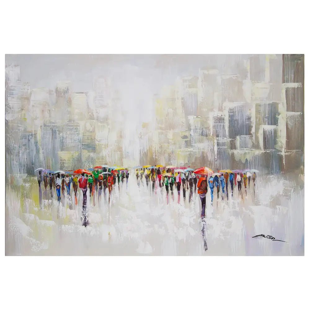 Cuadros abstractos y modernos | Figuras urbanas en movimiento - DekoArte