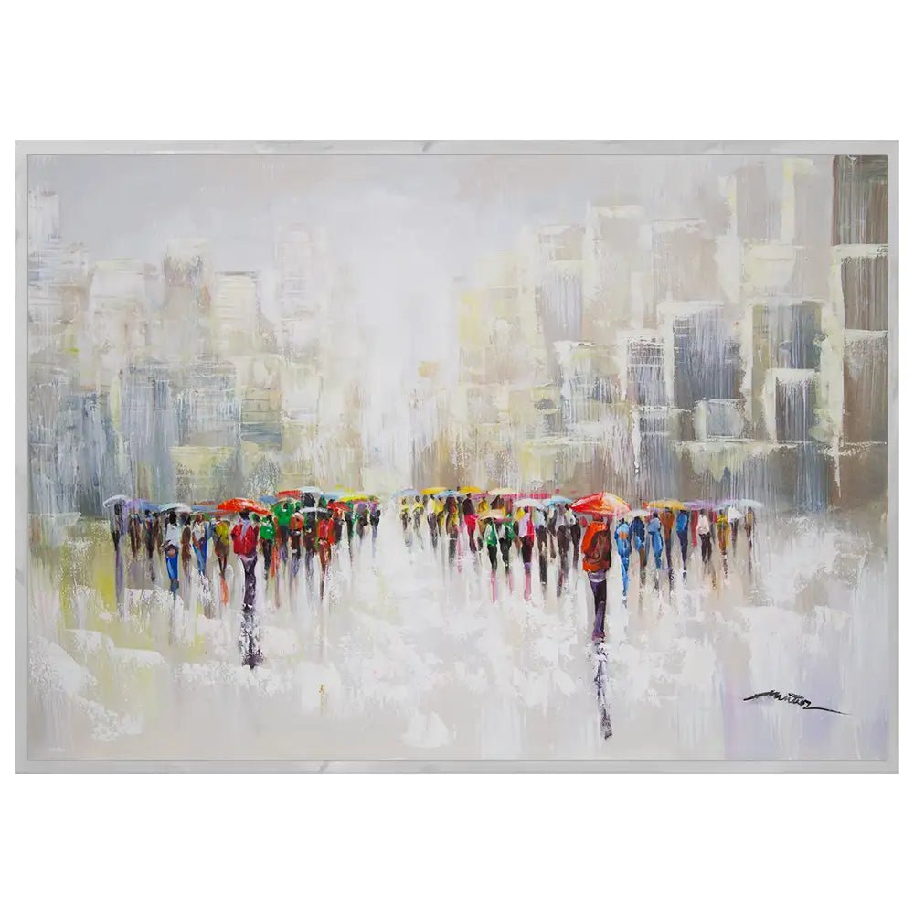 Cuadros abstractos y modernos | Figuras urbanas en movimiento - DekoArte