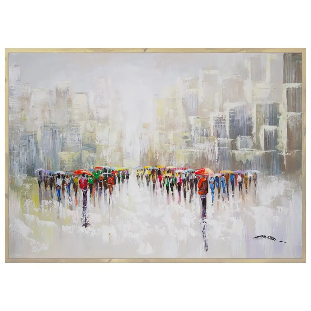 Cuadros abstractos y modernos | Figuras urbanas en movimiento - DekoArte