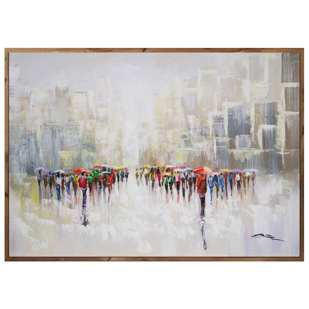 Cuadros abstractos y modernos | Figuras urbanas en movimiento - DekoArte