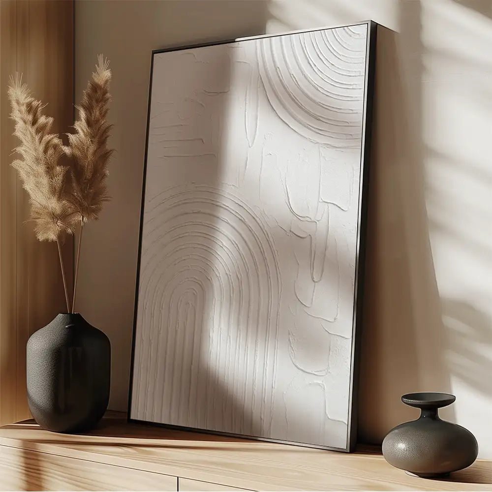 Cuadros blancos con relieve | Arcos - DekoArte