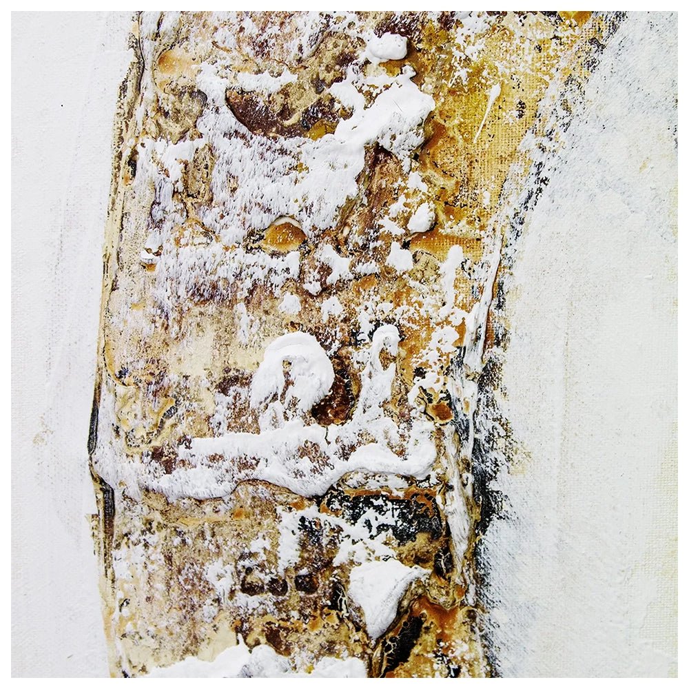 Cuadros con relieve en tonos tierra y texturas erosionadas - DekoArte