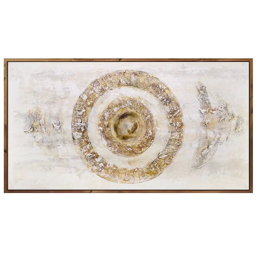 Cuadros con relieve en tonos tierra y texturas erosionadas - DekoArte