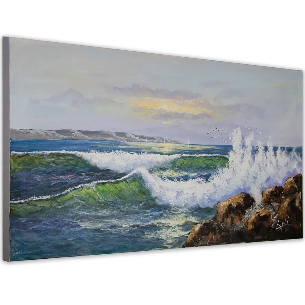 Cuadros de olas de mar | Escena marina en tonos vibrantes - DekoArte