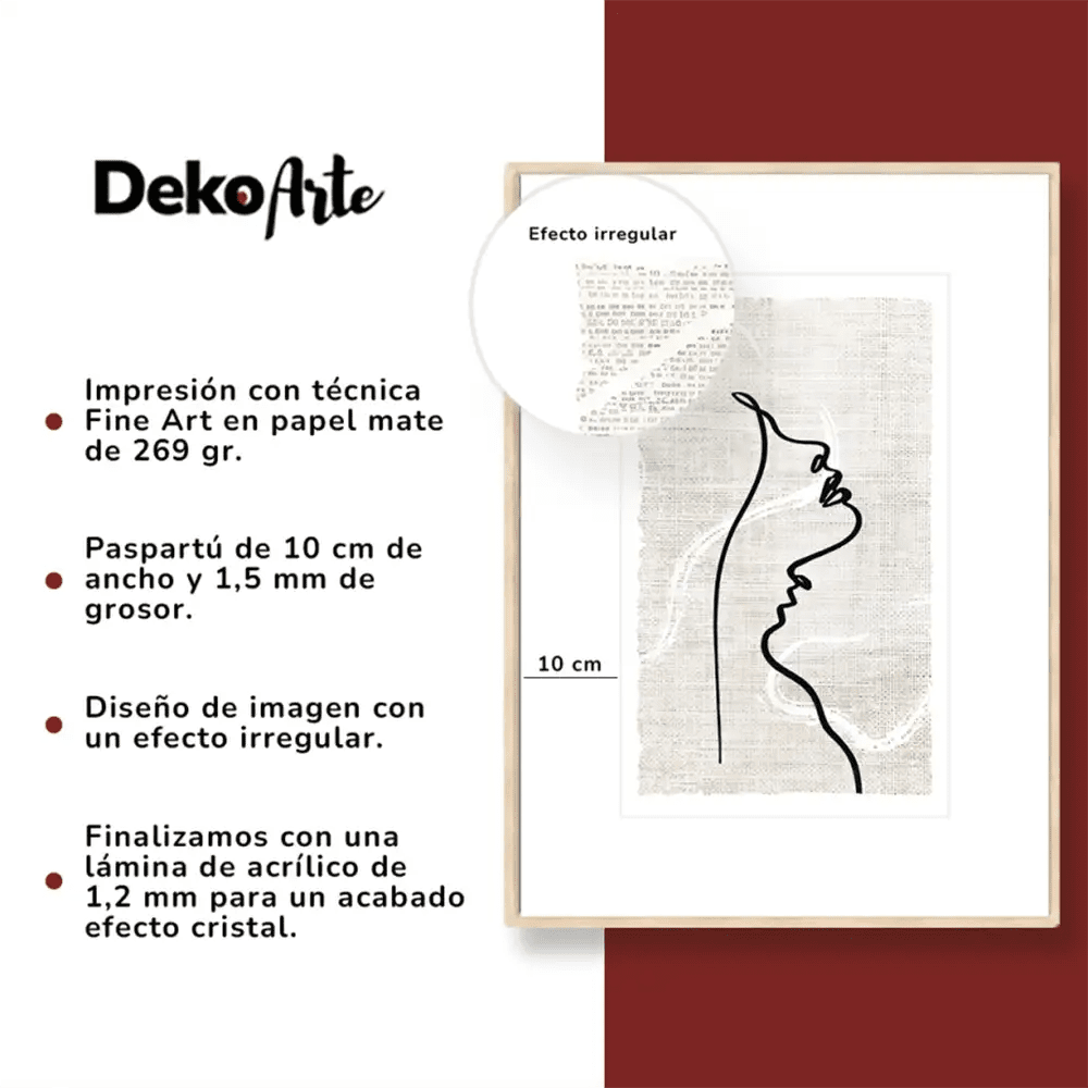 Cuadros en blanco y negro con paspartú | Arte lineal - DekoArte