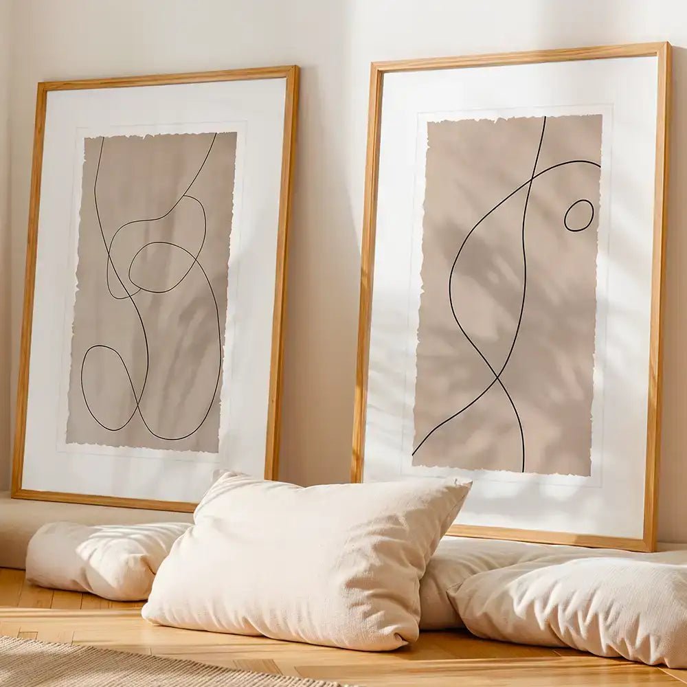 Cuadros minimalistas con paspartú | Lineal - DekoArte