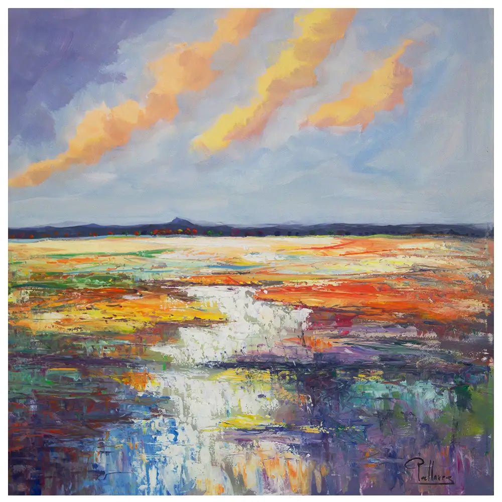 Cuadros originales | Paisaje colorido pintado a mano - DekoArte