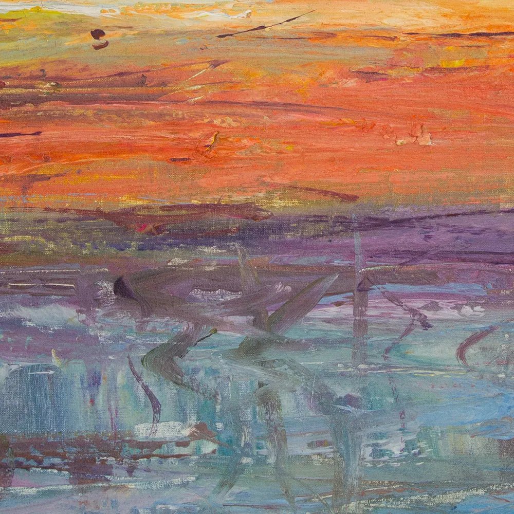 Cuadros originales | Paisaje colorido pintado a mano - DekoArte