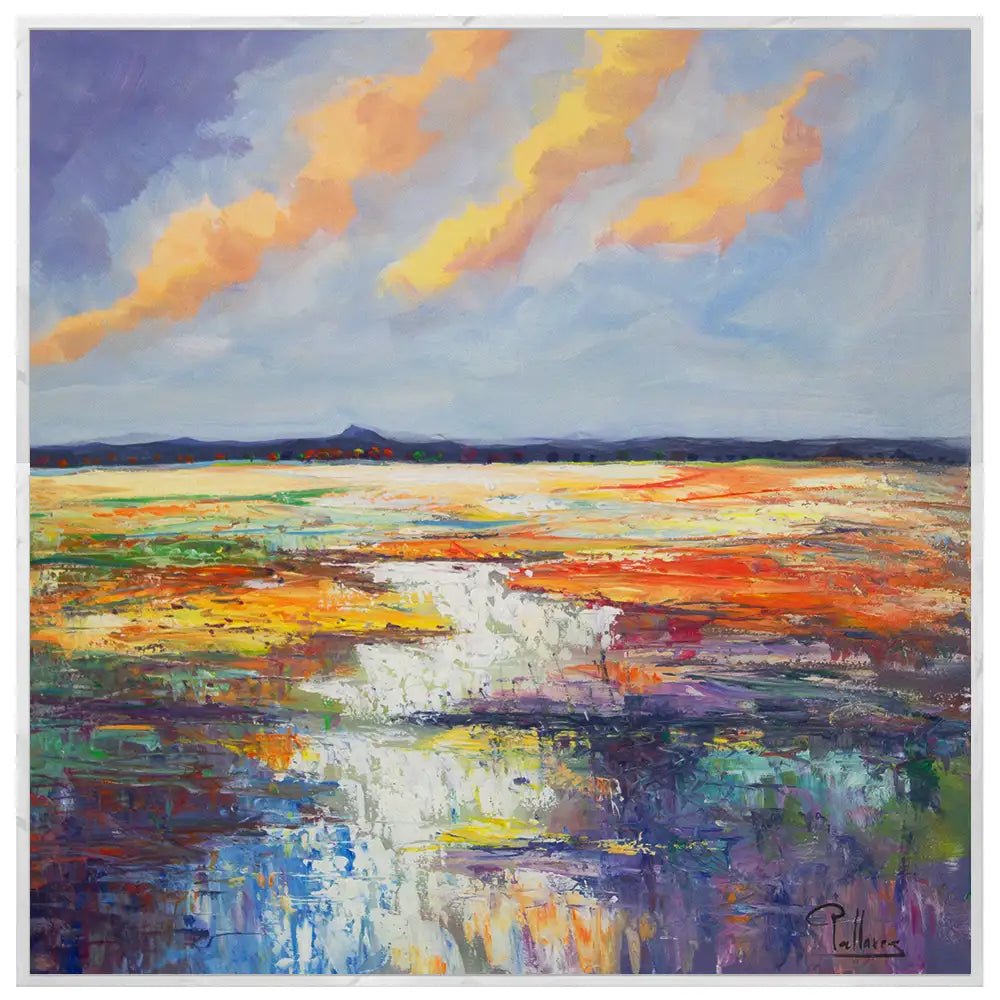 Cuadros originales | Paisaje colorido pintado a mano - DekoArte