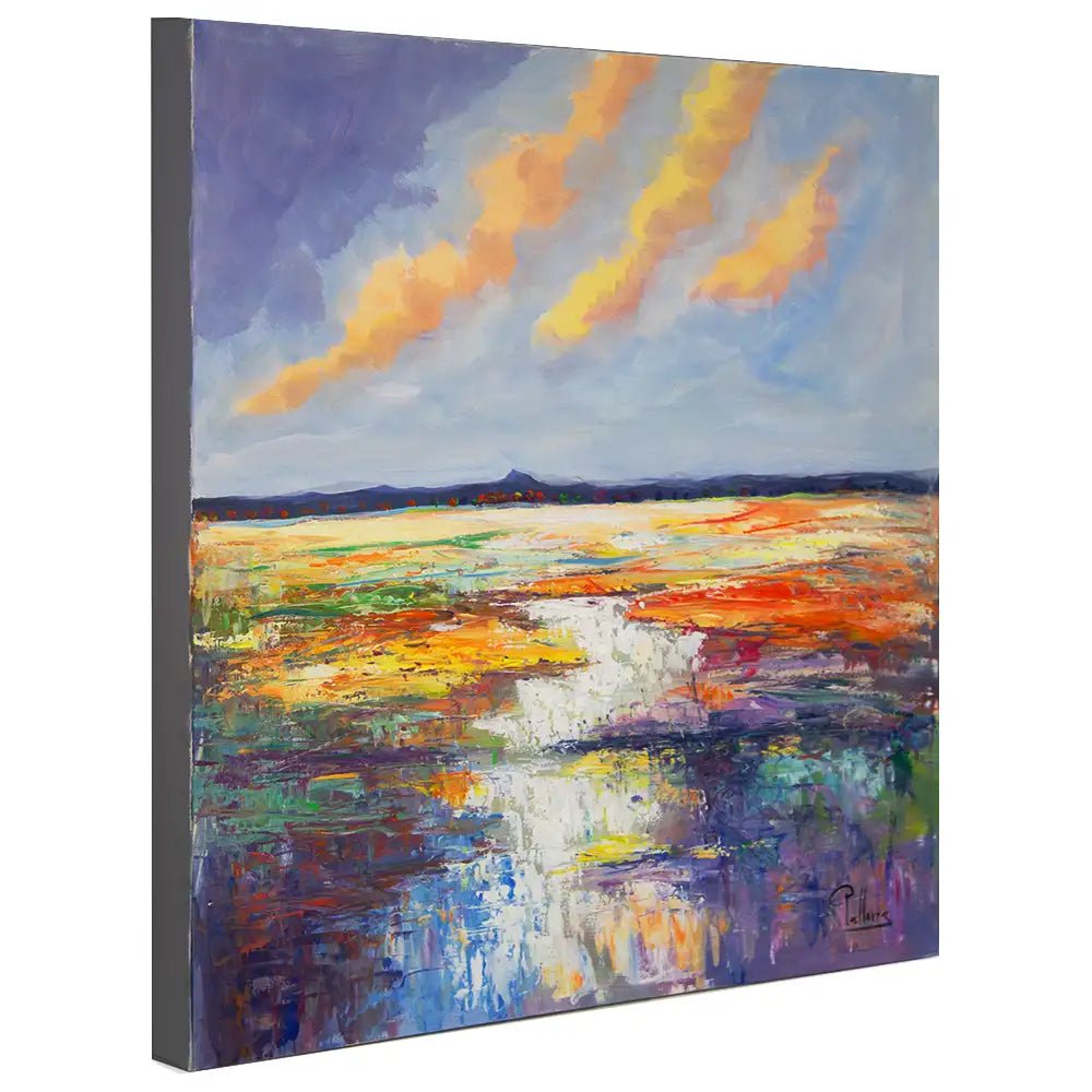 Cuadros originales | Paisaje colorido pintado a mano - DekoArte