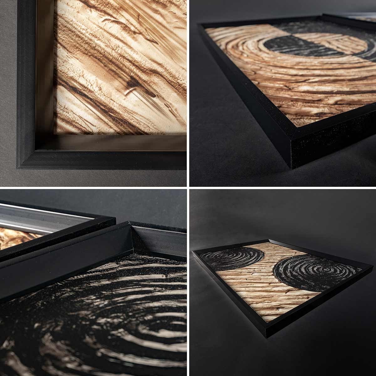 Cuadros Trípticos con Marco Negro - DekoArte