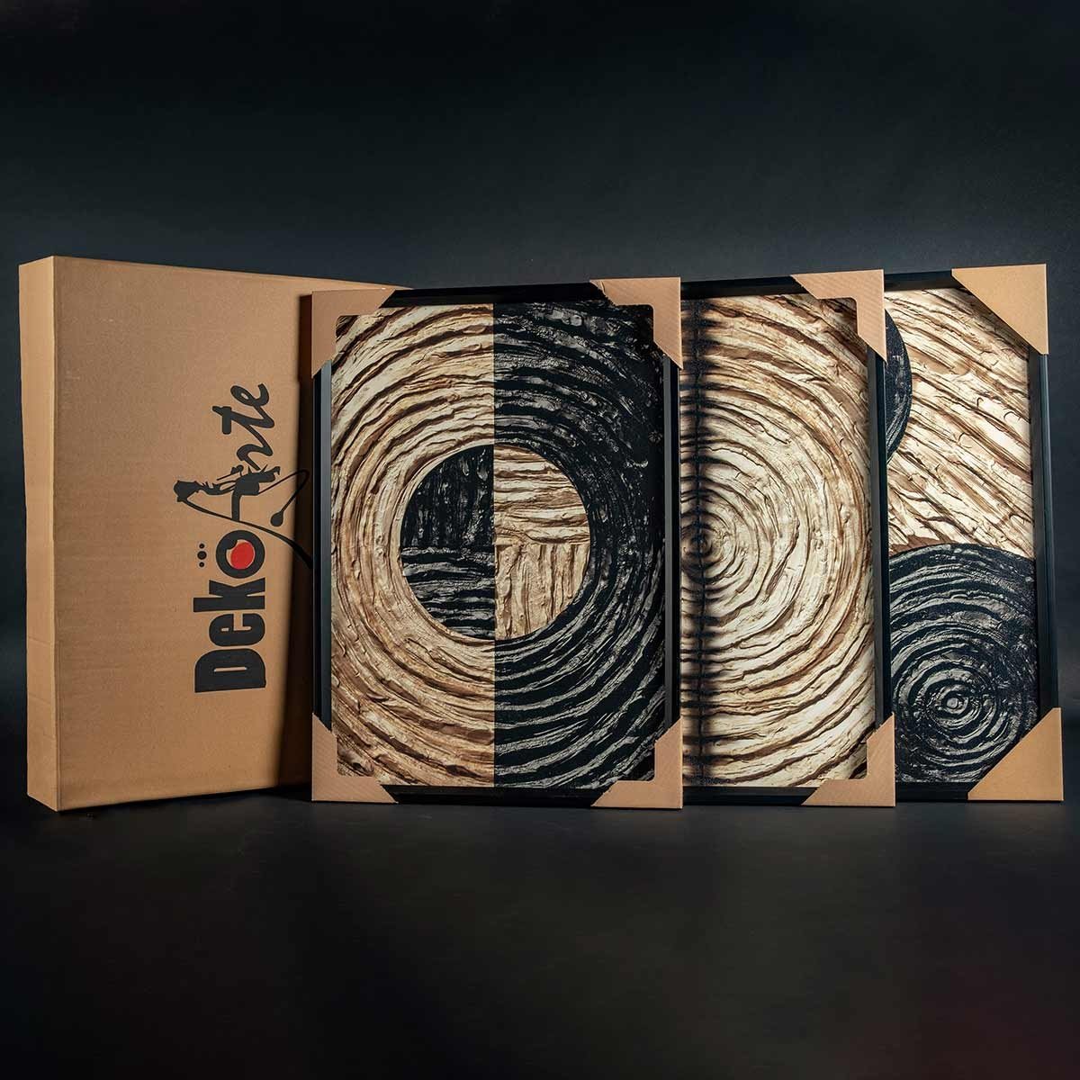 Cuadros Trípticos con Marco Negro - DekoArte