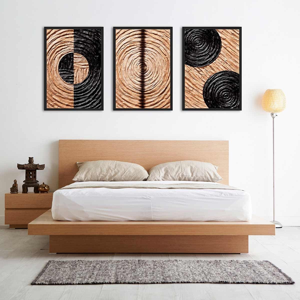 Cuadros Trípticos con Marco Negro - DekoArte