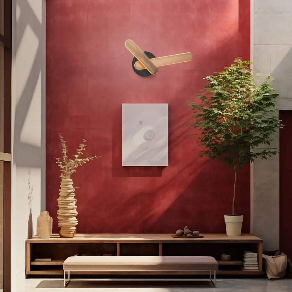 Aplique de pared LED negro y dorado | Minimalista