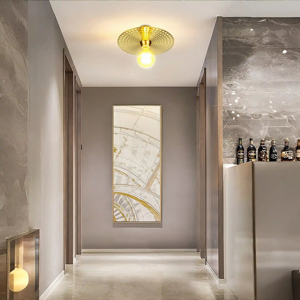 Plafón de techo moderno en latón cepillado