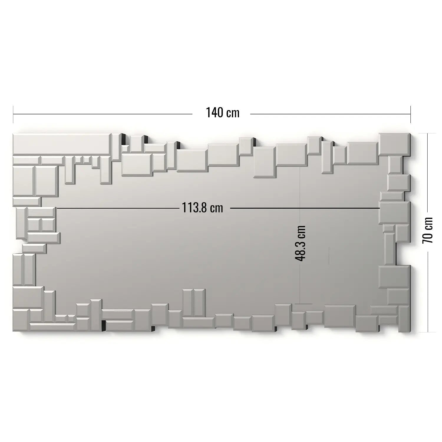 Espejos Combinados Luna Plateada - Diseño Moderno - DekoArte