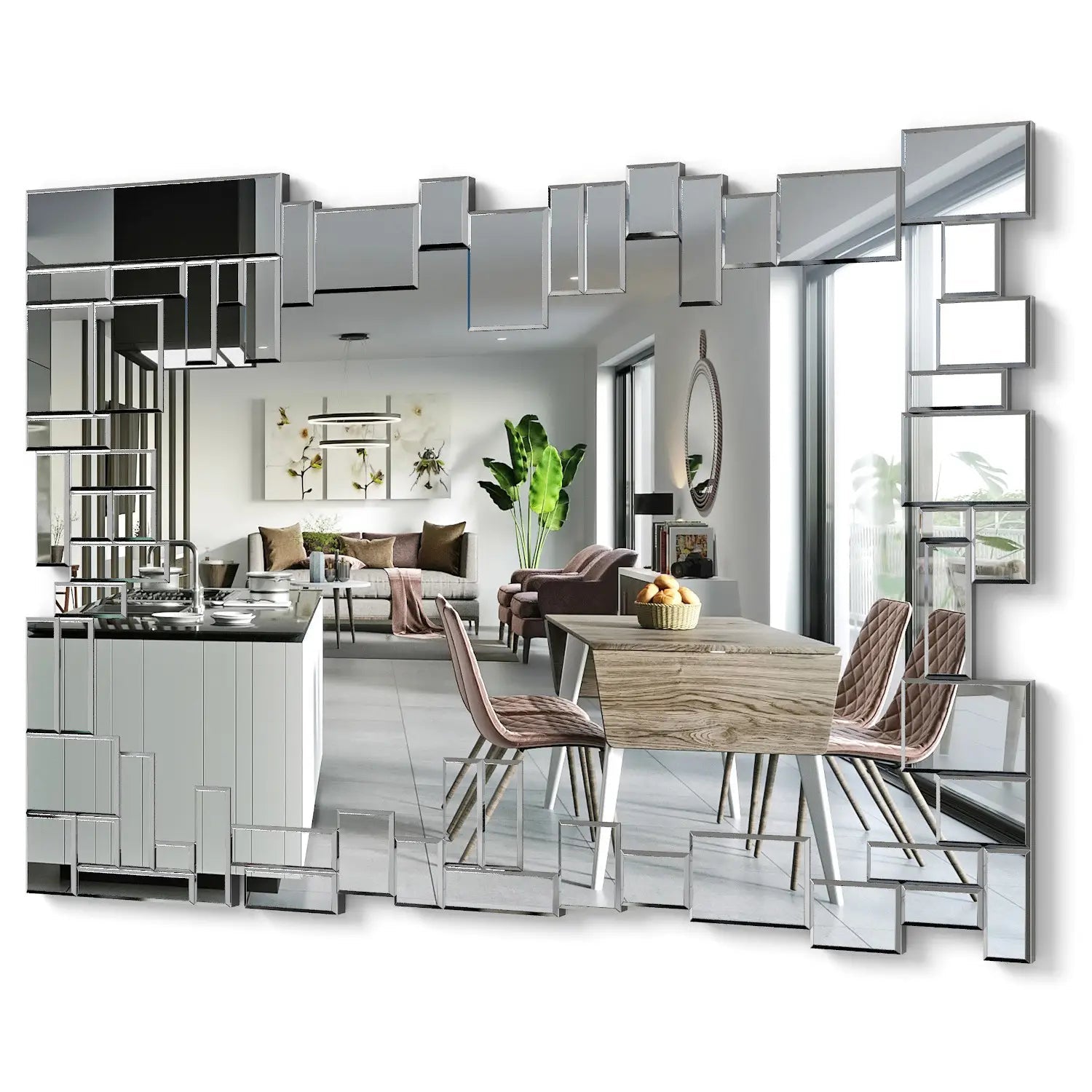 Espejos Modernos con Luna Plateada - Decoración Elegante - DekoArte
