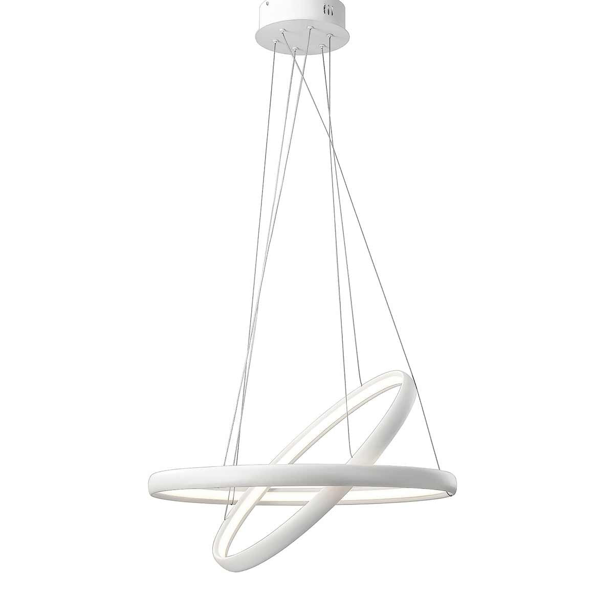 Lámpara Colgante, Estilo Asimétrica, Color Negro, LED 36W, Luz Cálida 2700K - DekoArte