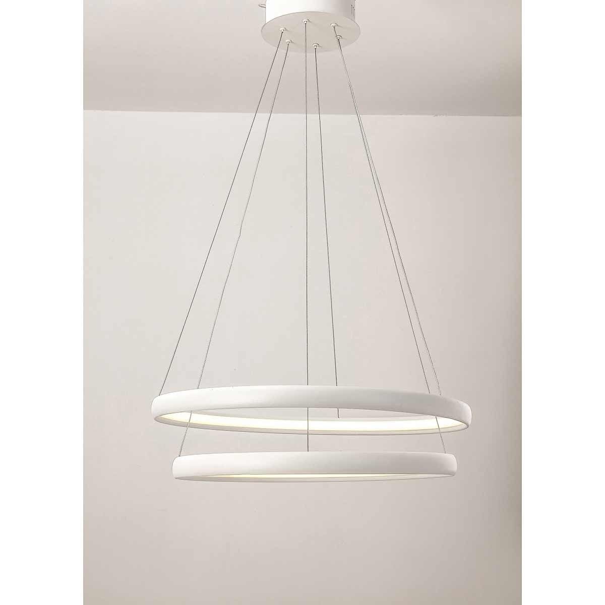 Lámpara Colgante, Estilo Asimétrica, Color Negro, LED 36W, Luz Cálida 2700K - DekoArte