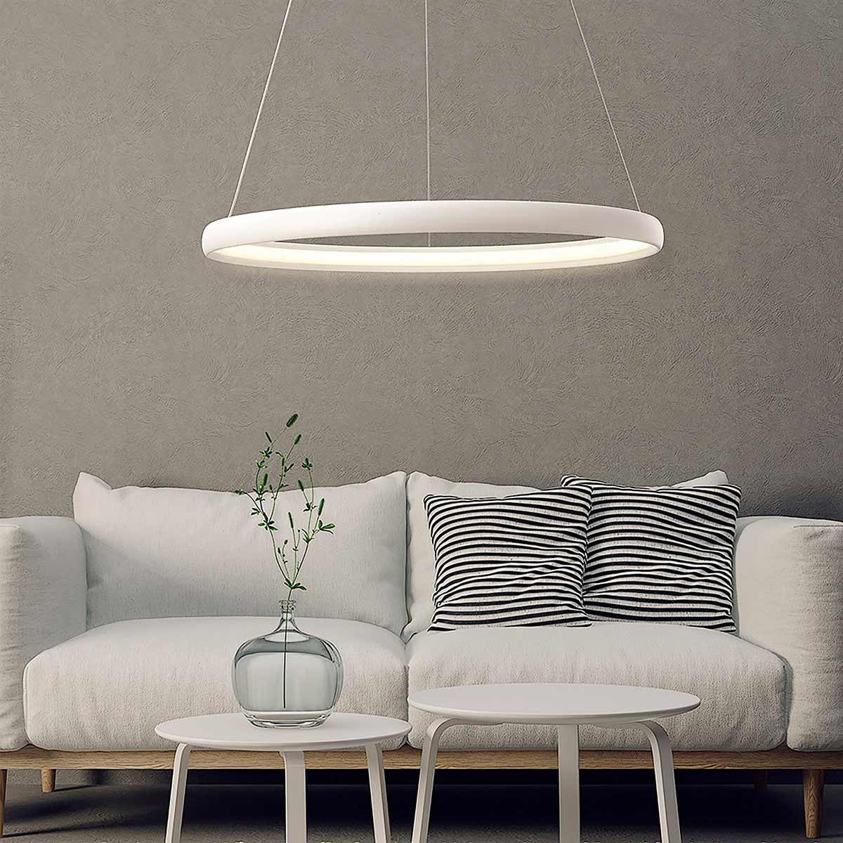 Lámpara Colgante Estilo Pecera - Diseño Marrón y Nácar - DekoArte