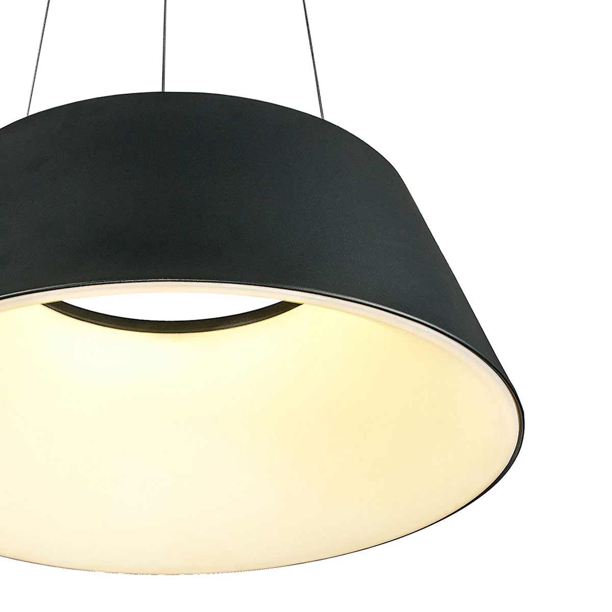 Lámpara Colgante Trapecio, Color Negro, 66W LED, Luz Cálida, A++ - DekoArte