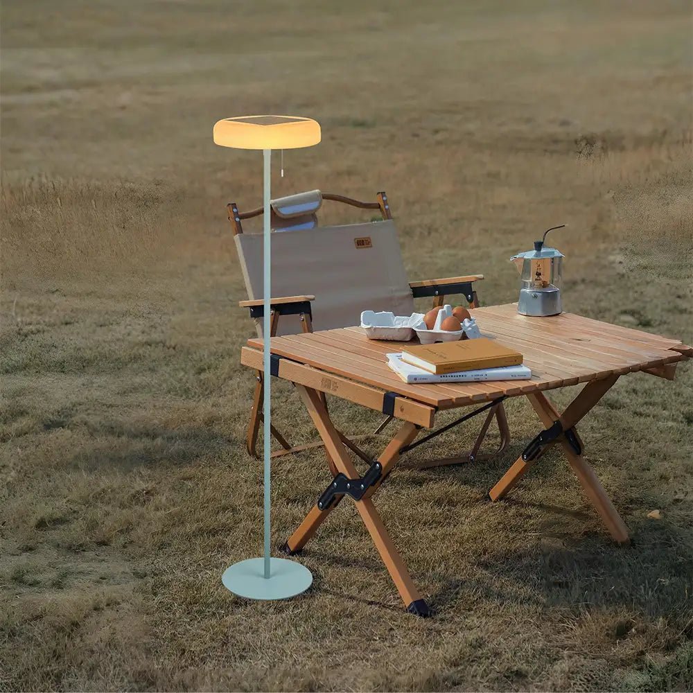 Lámpara de pie exterior verde | Luz solar sin cables - DekoArte